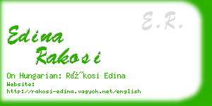 edina rakosi business card